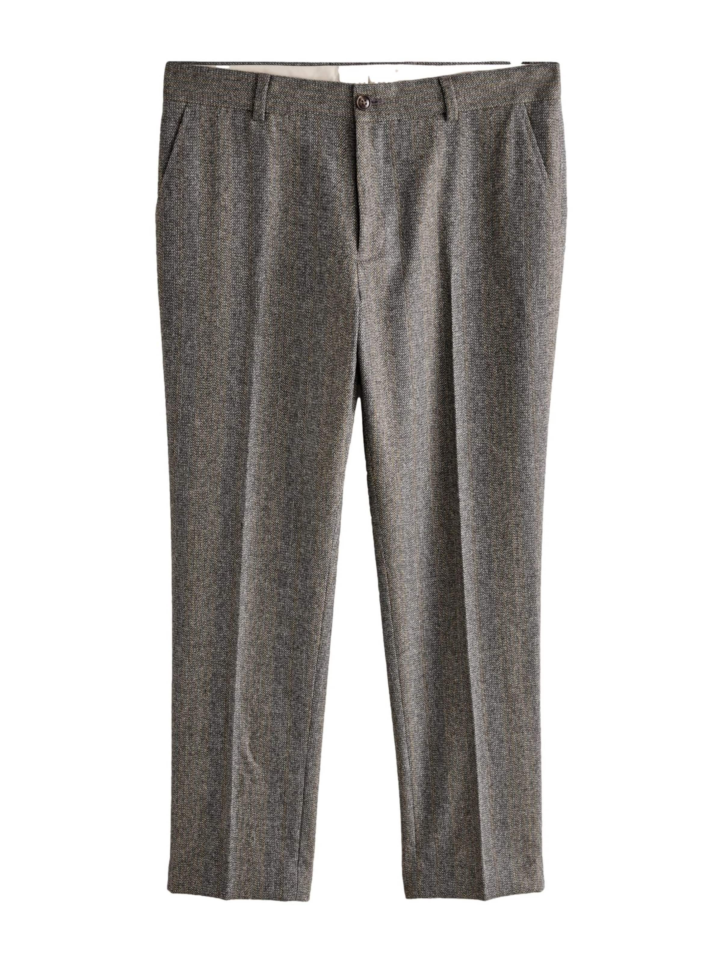 Next Trousers with creases in Chocolate / Greige / Black, Item view