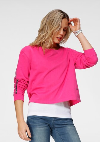 H.I.S Sweatshirt in Pink: front