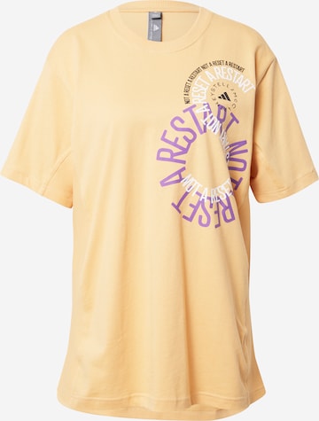 ADIDAS BY STELLA MCCARTNEY Λειτουργικό μπλουζάκι σε κίτρινο: μπροστά