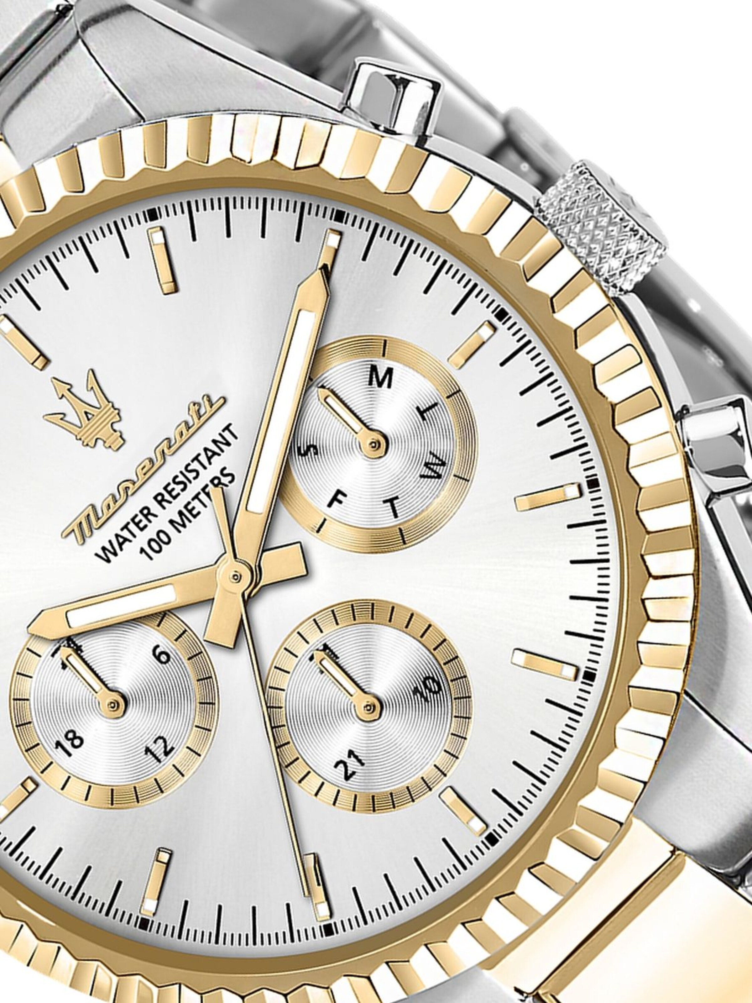 Montre à affichage analogique Maserati en argent