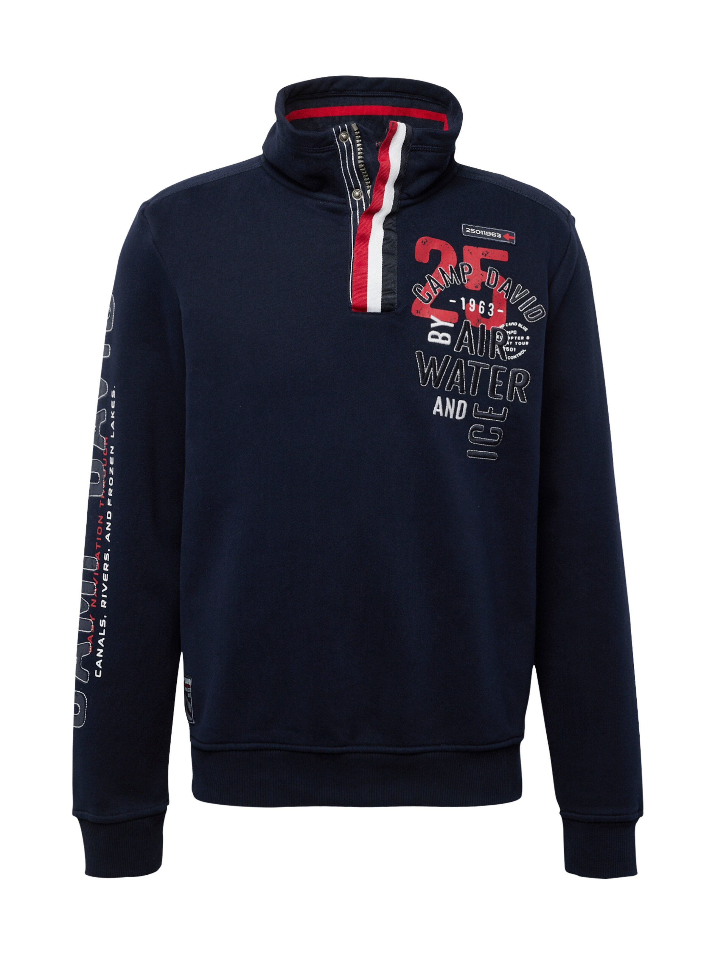 CAMP DAVID Sweatshirt 'Alaska Ice Tour' i blå: forside