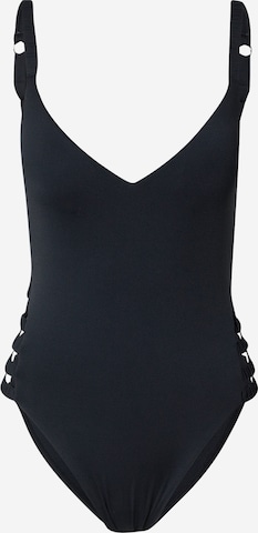 Seafolly T-Shirt Badeanzug in Schwarz: predná strana