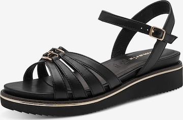 Tamaris - Sandálias com tiras em preto: frente