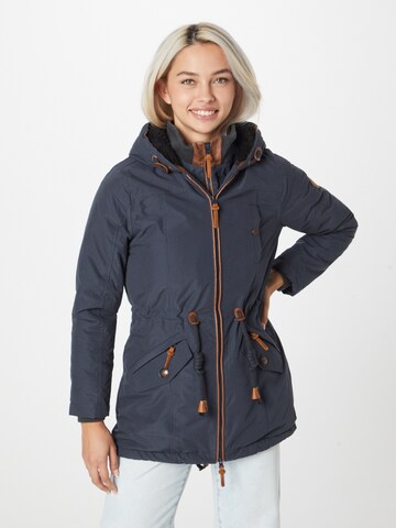 BRAVE SOUL Winter parka 'Abby' in Blue: front