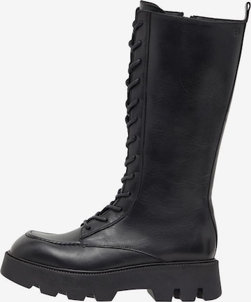 Bianco Lace-Up Boots 'GEENA' in Black: front
