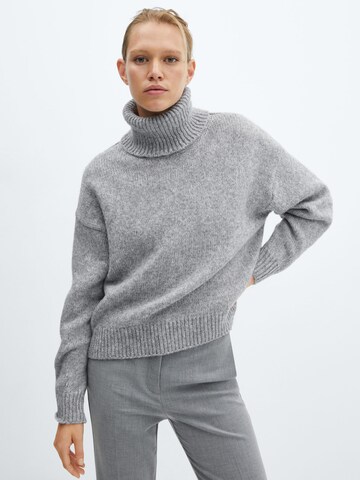 MANGO Пуловер 'Amanda' в сиво: отпред