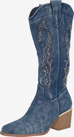 Stivale da cowboy di Salinyang in blu: frontale