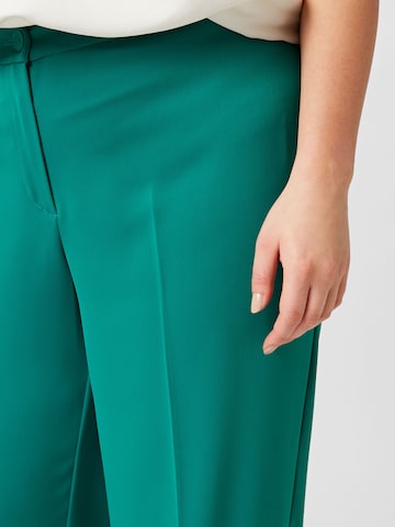 Persona by Marina Rinaldi Loose fit Trousers with creases 'RACHELE' in Green