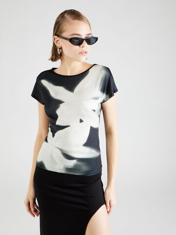 TOPSHOP Shirt in Zwart: voorkant