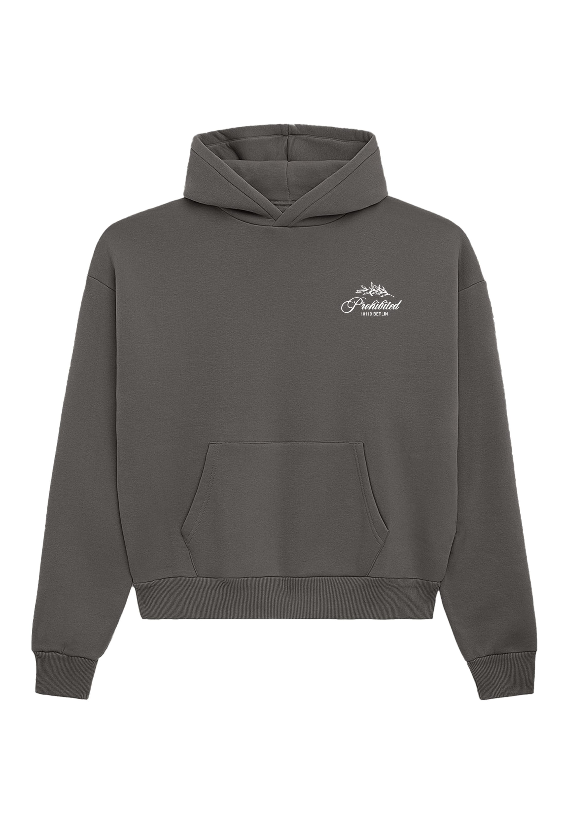 Prohibited Sweatshirt 'Leaf' in Beige: front