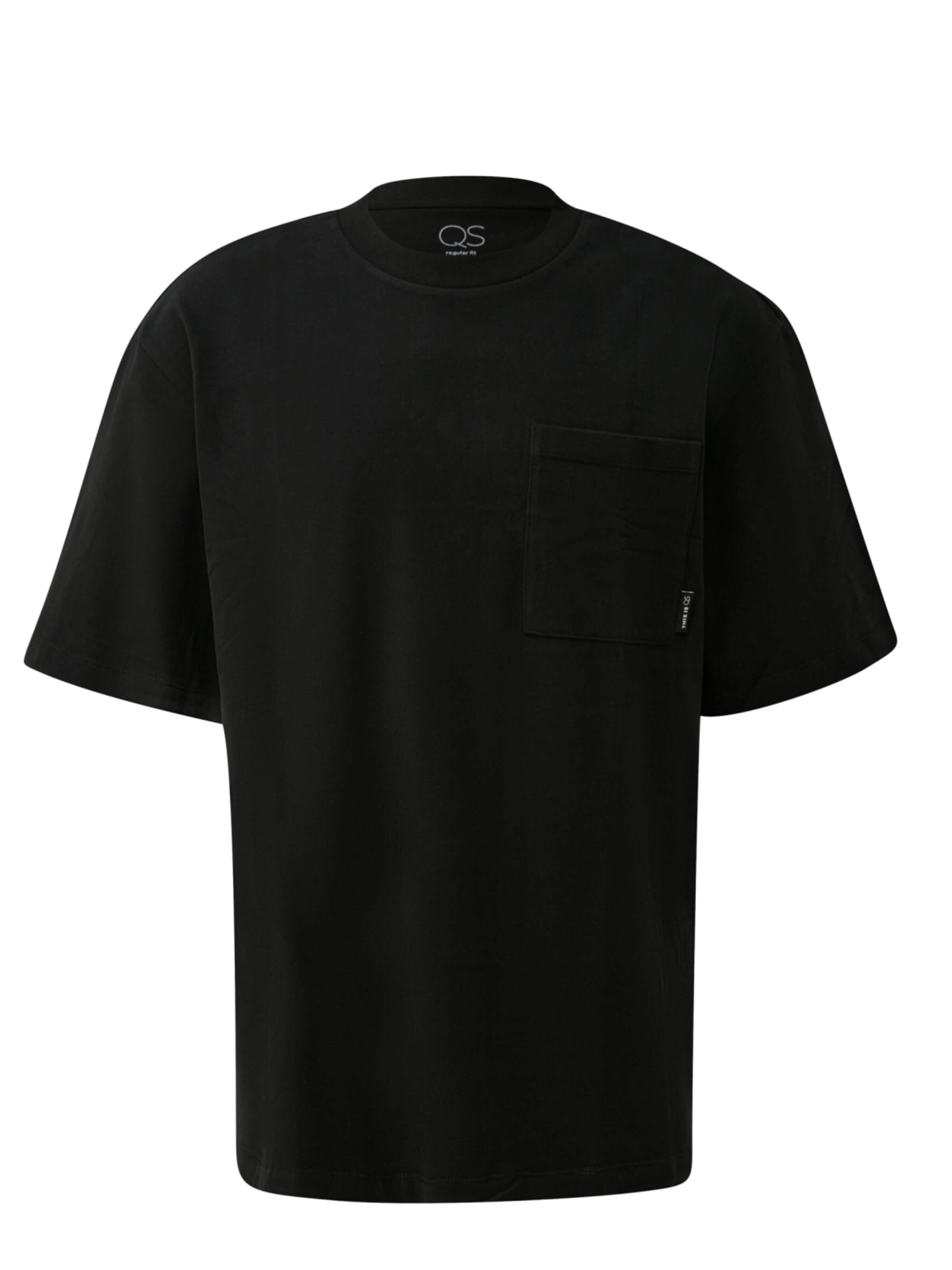 QS Shirt 'Q/S designed by - Heren t-shirt' in XL in de kleur Zwart, Productweergave