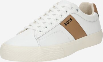 BOSS - Zapatillas deportivas bajas 'Aiden Tenn' en blanco: frente