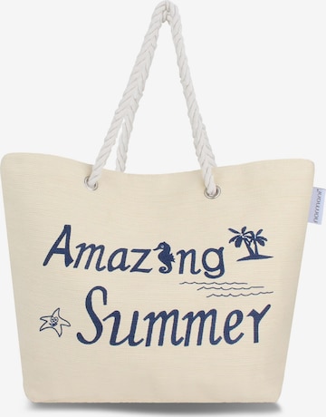 normani Beach Bag in White: front