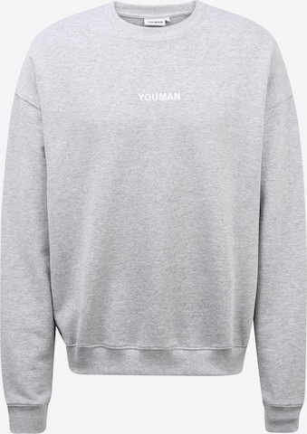 Youman Sweatshirt 'Casper Oversize' in Grijs: voorkant