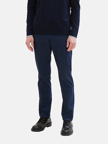 Regular Pantalon chino TOM TAILOR en bleu : devant
