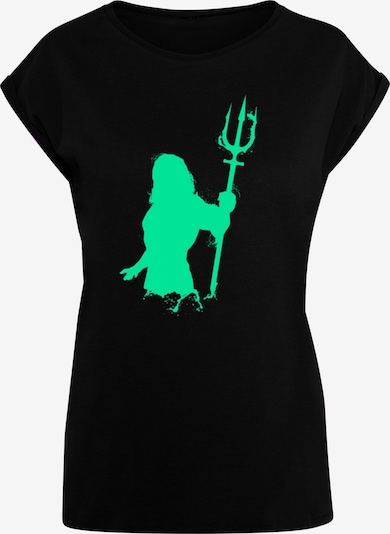 ABSOLUTE CULT T-shirt 'Aquaman' en vert fluo / noir, Vue avec produit