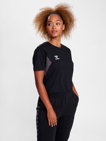 Hummel Shirt 'Authentic CO' in Zwart: voorkant