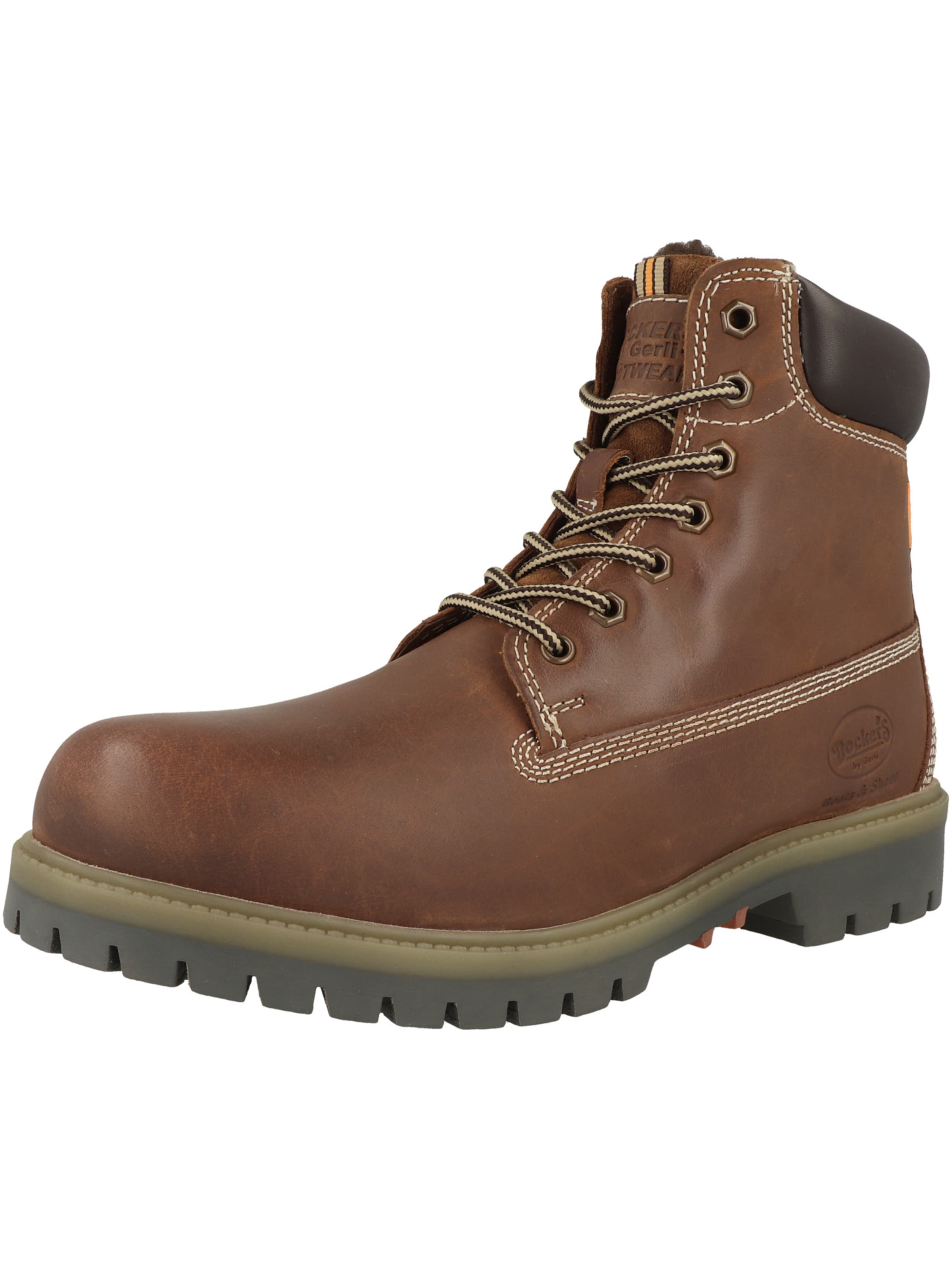 Dockers by Gerli Lace-Up Boots in Brown: front