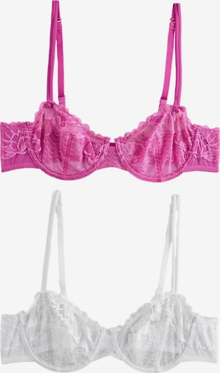 70/A dydžio Liemenėlė iš Next, spalva – fuksijų spalva / balta, Prekių apžvalga
