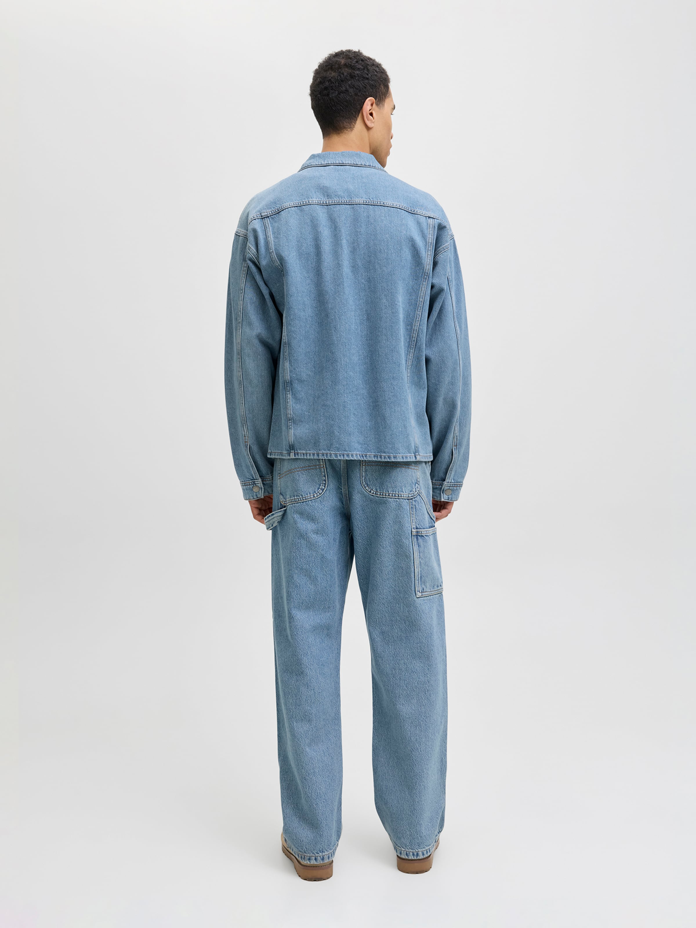 JACK & JONES Baggy Jeans 'JJIALEX JJCARPENTER' in Blue Denim