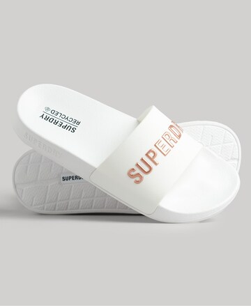 Claquettes / Tongs Superdry en blanc