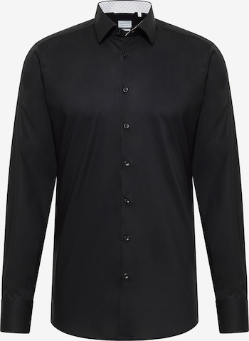 ETERNA Slim fit Zakelijk overhemd in Zwart: voorkant