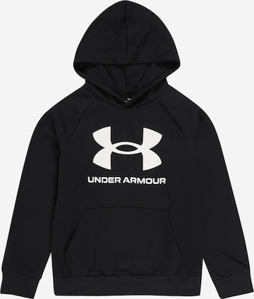 UNDER ARMOUR Sportovní mikina 'RIVAL' – černá: přední strana