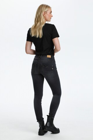Cream Slim fit Jeans in Black