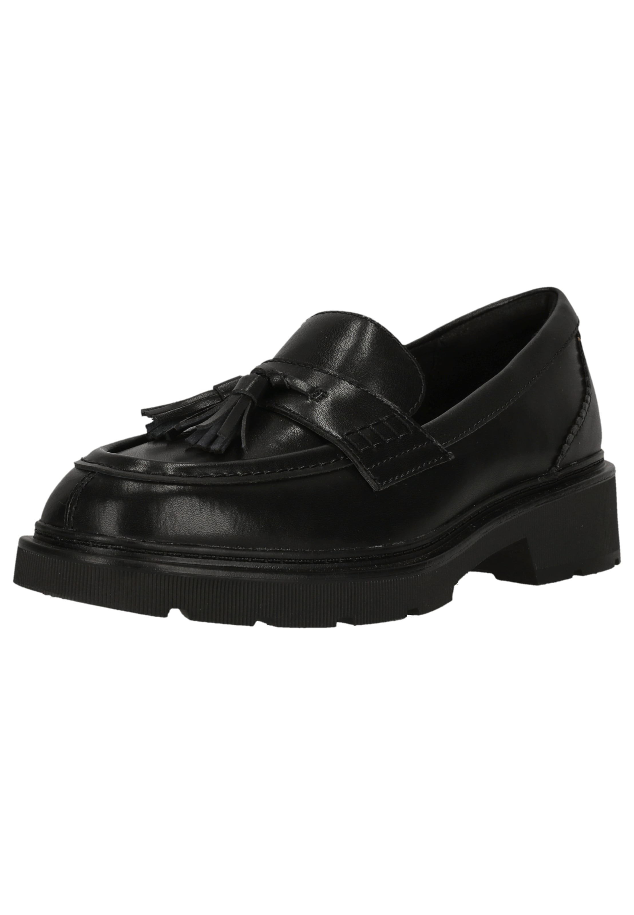 CLARKS Slipper 'Lauryl Tassel' in Schwarz: Vorderseite