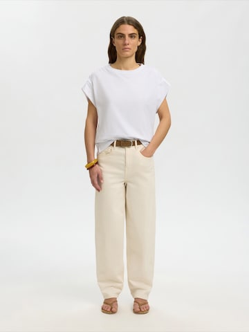 SELECTED Póló 'SLFMILA' - fehér