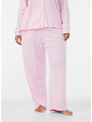 Zizzi Pyjamahose 'MPOINTY' in Pink: Vorderseite