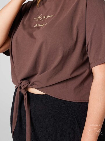 T-shirt 'Sierra' Guido Maria Kretschmer Curvy en marron