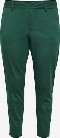 KAFFE CURVE Chino Pants 'Leana' in Green: front