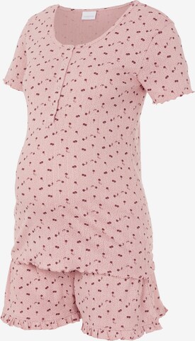 MAMALICIOUS Kort pyjamas 'Blair' i rosa: framsida