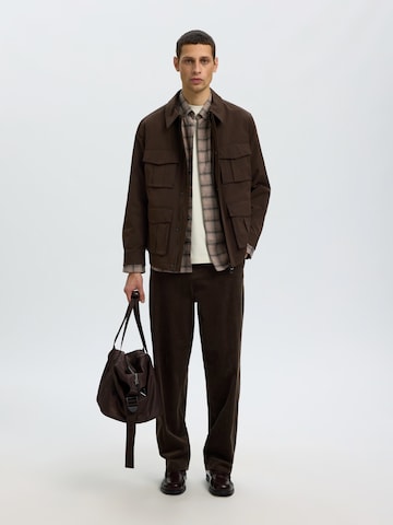 SELECTED Regular fit Overhemd 'SLMCole' in Beige
