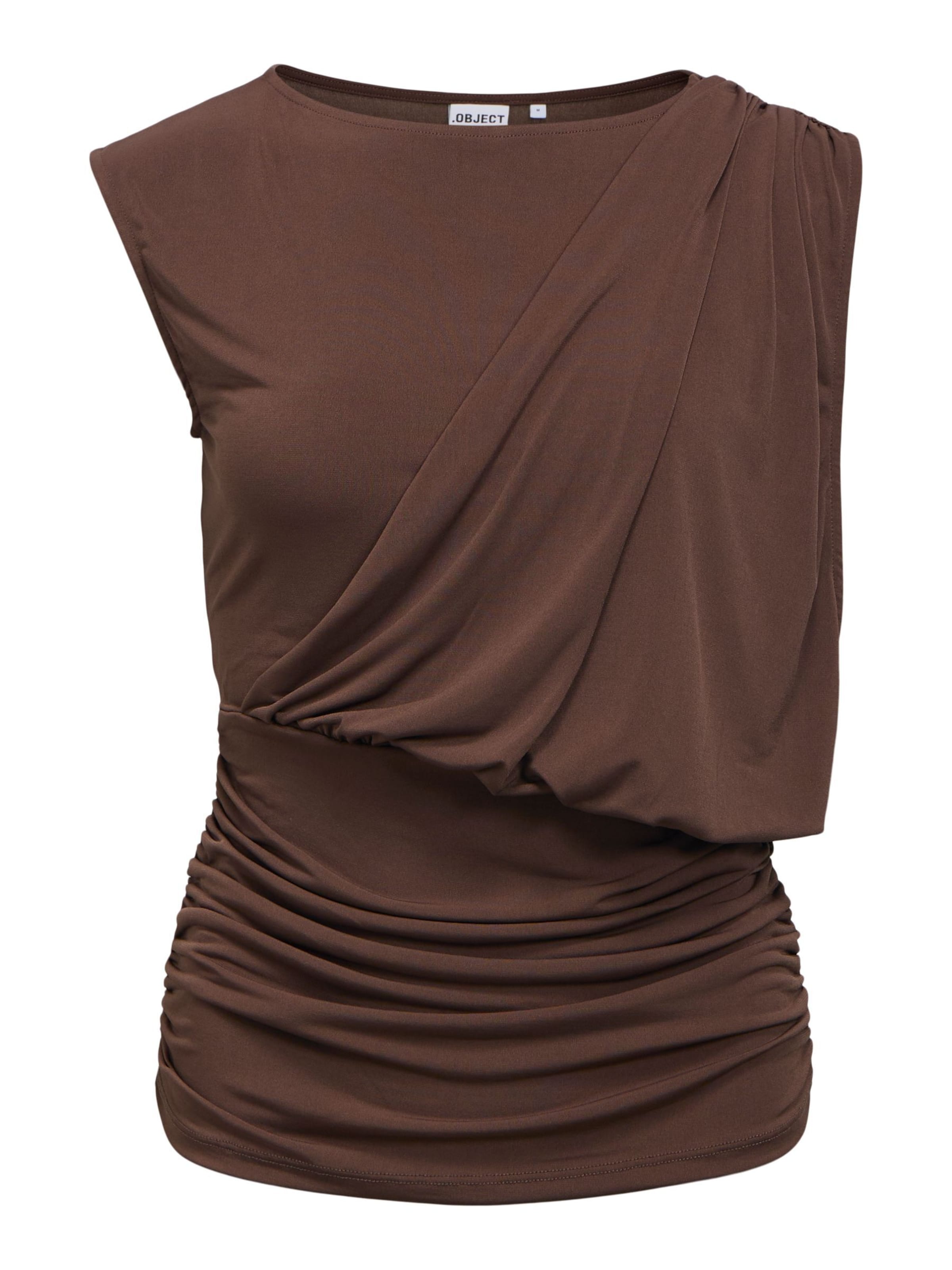 Top 'OBJDellie' di OBJECT in marrone: frontale