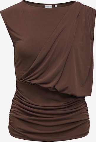 Top 'OBJDellie' di OBJECT in marrone: frontale
