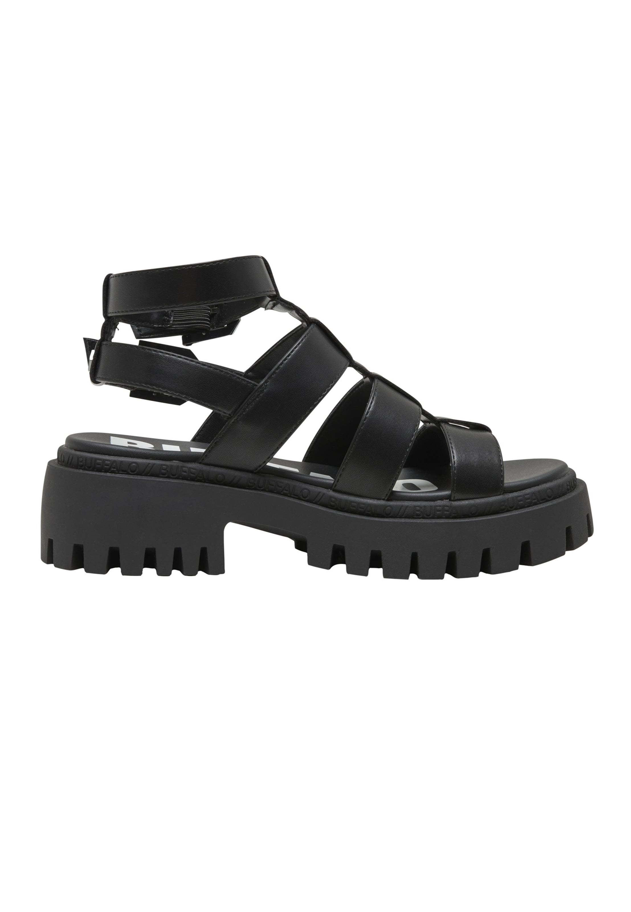 BUFFALO Sandalen met riem 'Zanos' in Zwart