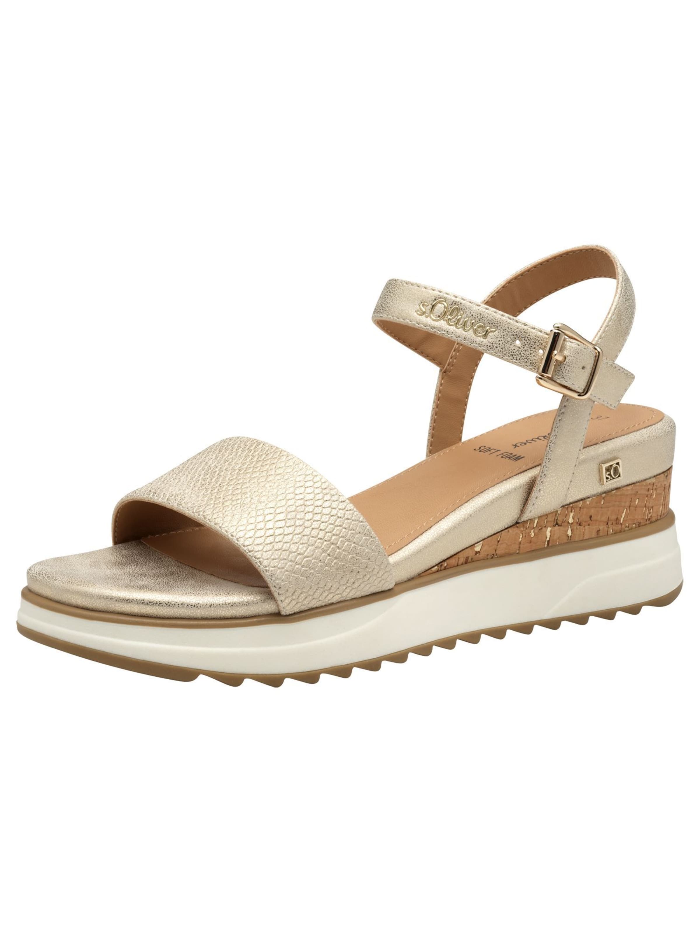 s.Oliver Sandale in Beige: Vorderseite