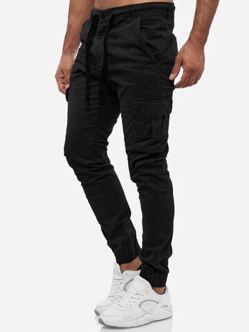 Tazzio Regular Cargohose '18525' in Schwarz: Vorderseite