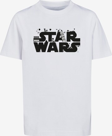 F4NT4STIC T-Shirt 'Star Wars Minimalist Logo' in Weiß: predná strana