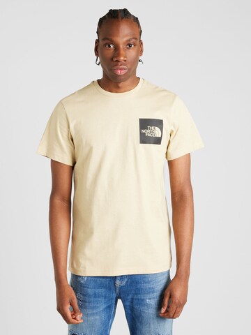 T-Shirt THE NORTH FACE en beige : devant