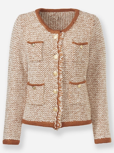 heine Strickjacke in beige / braun, Produktansicht