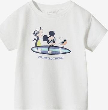 Tricou 'Hello' de la MANGO KIDS pe alb: față