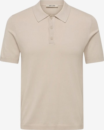 Pull-over Only & Sons en beige : devant