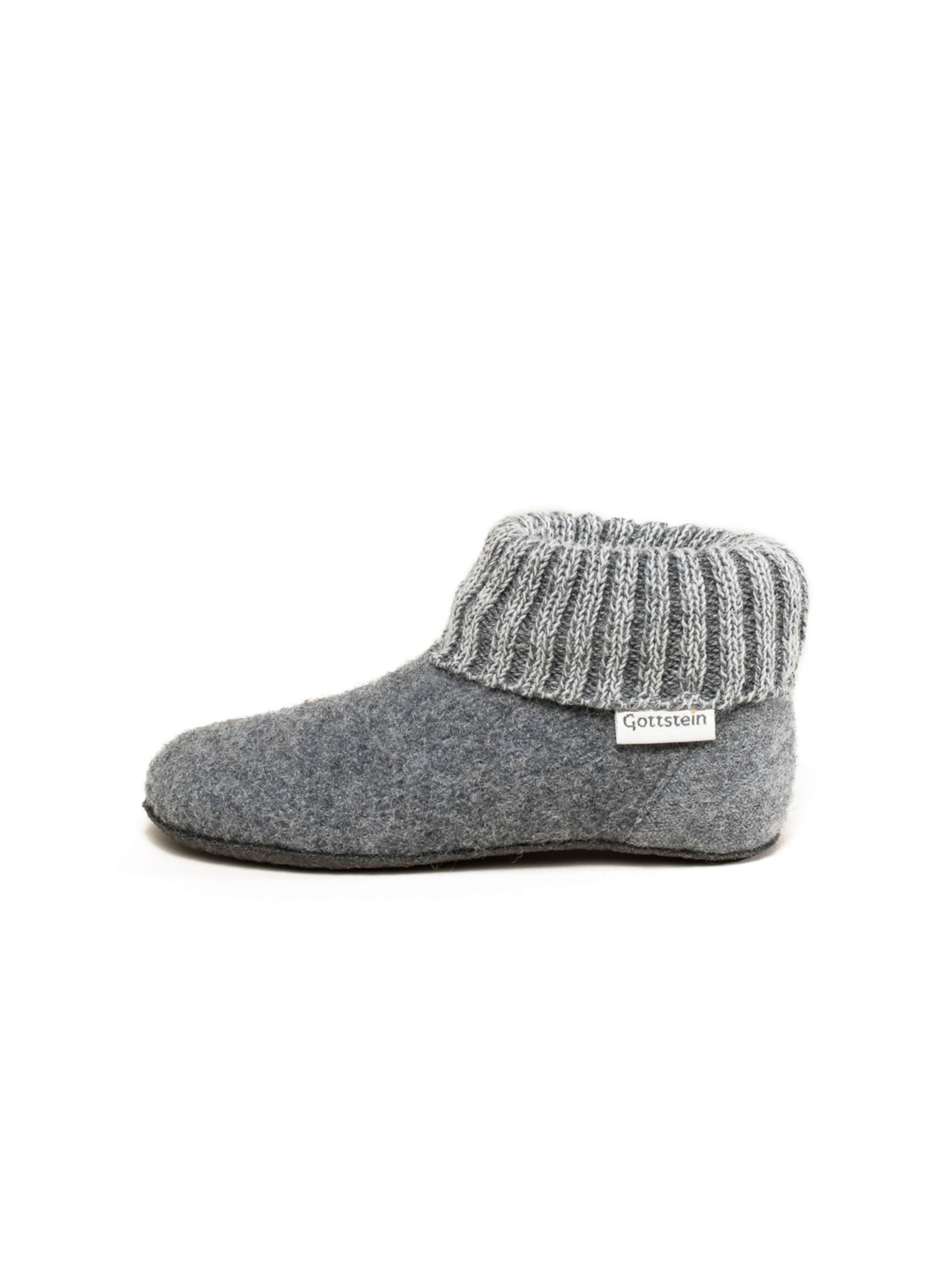Gottstein Hausschuh 'Hüttenschuhe Alpine Boot FE' in Grau: Vorderseite