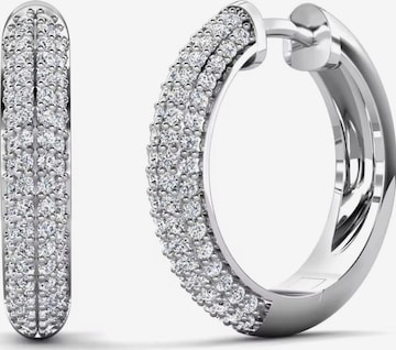 ROUGEMONT Jewellery Earrings 'Funkelnde Creolen Ohrringe Louisa' in Silver: front