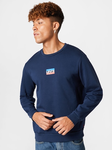 LEVI'S ® Sweatshirt 'Graphic Crew' in Blauw: voorkant