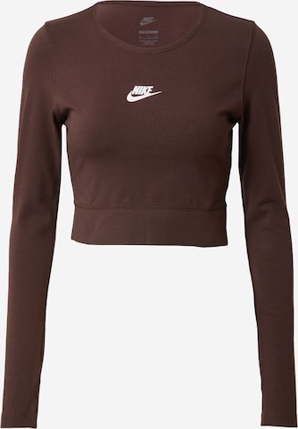 Nike Sportswear Тениска 'Emea' в кафяво: отпред