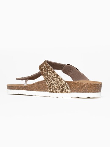 Bayton T-bar sandals 'Mercure' in Gold